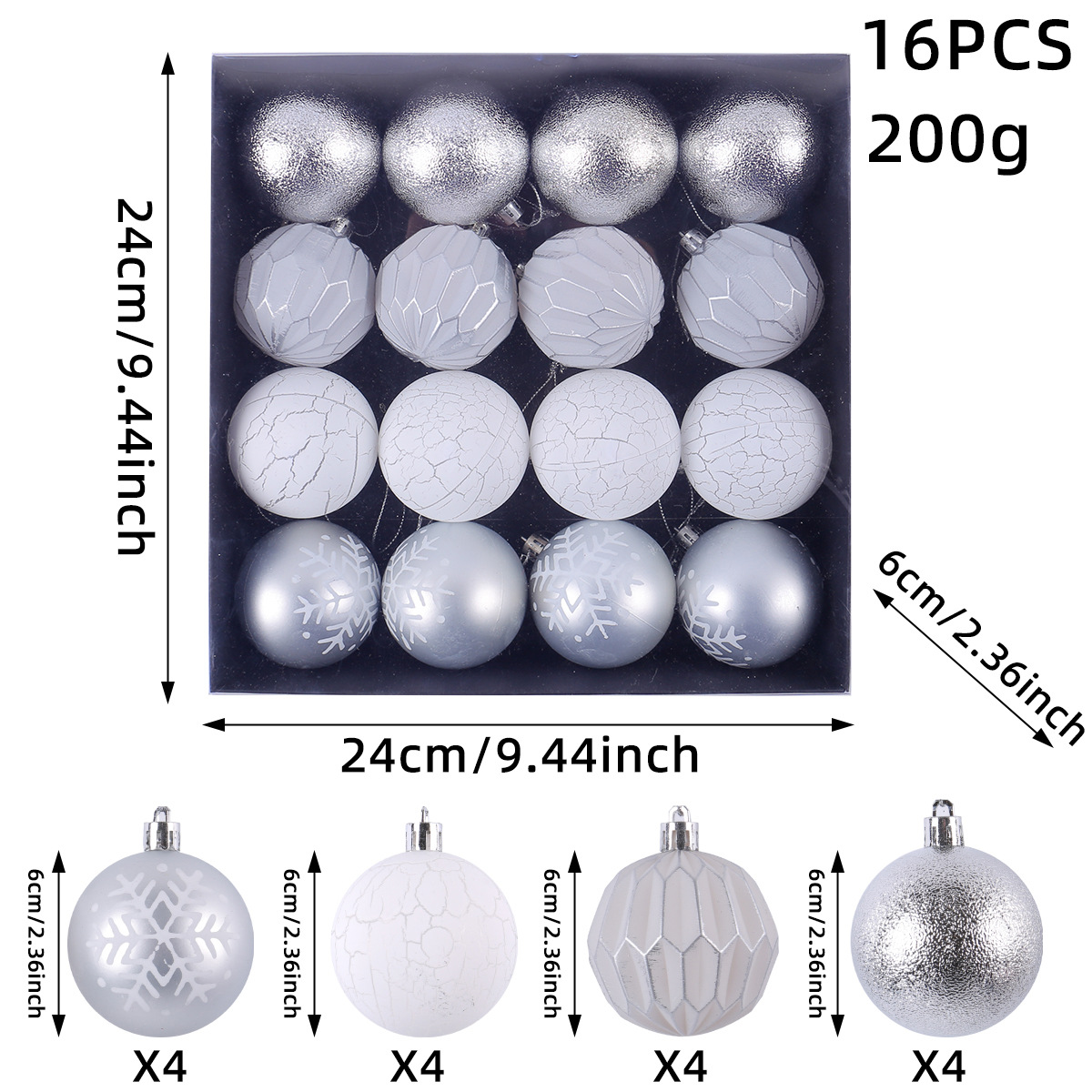 Bolas de Navidad pintadas transfronterizas conjuntos de bolas alienígenas creativas de fiesta de Navidad hotel árbol de Navidad colgantes de decoración