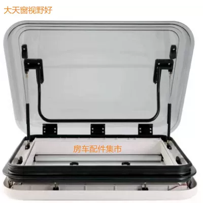 Rv Skylight Modification Accessories, Ventilation Window, Push Window, 12V with Light, Ventilation, Large View, Manual Sunshade, Mosquito Prevention