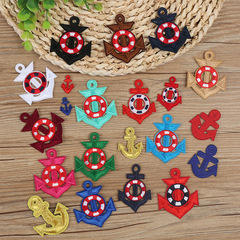 Embroidered Computerized Embroidery Patch, Sailboat Anchor Embroidery Fabric Patch, Decorative Buttonhole Embroidery Patch for Clothes, Custom Trendy Brand Patch