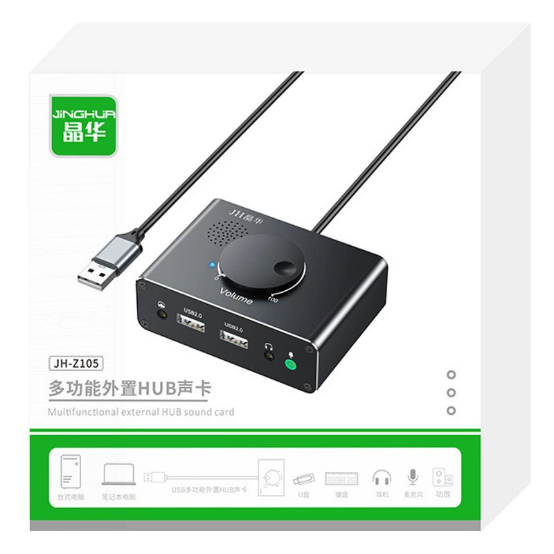 Внешняя звуковая карта USB настольный компьютер ноутбук PS4 внешний 3,5 аудио конвертер без драйвера независимая звуковая карта