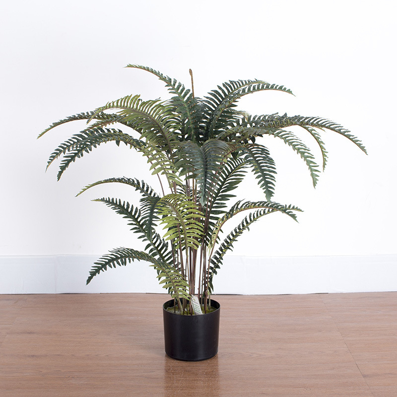 Planta de helecho artificial en maceta pequeña, pequeño bonsái artificial para decoración de paisajismo, árbol de hierba persa, planta de helecho.