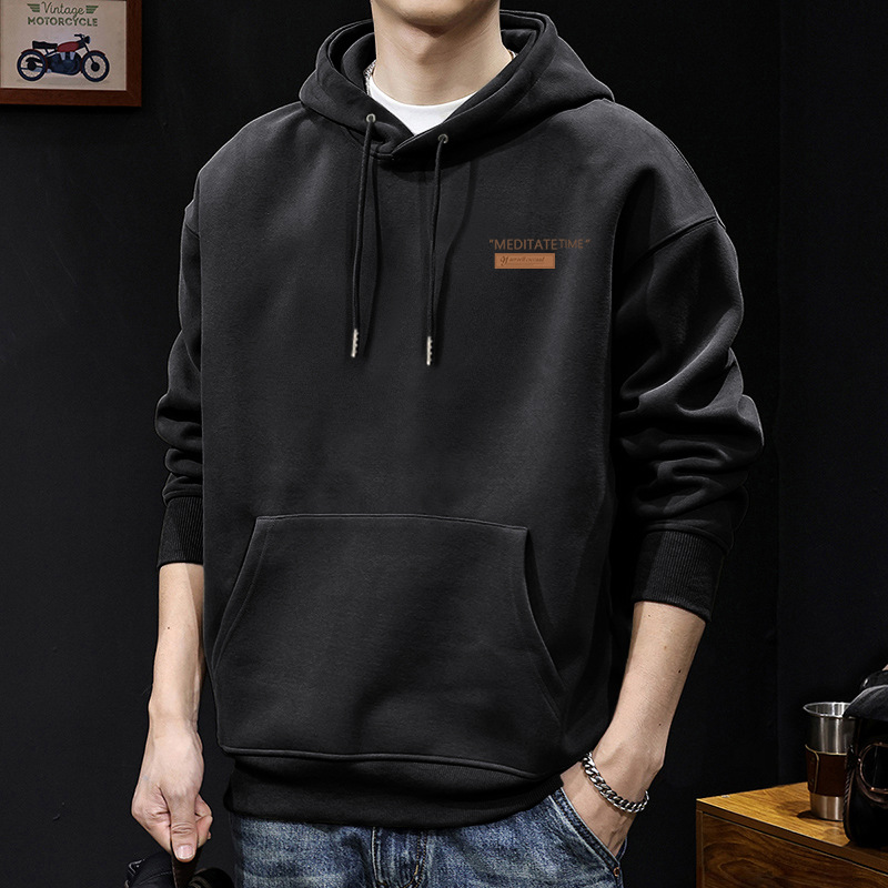 Nueva chaqueta con capuz para hombre otoño invierno pesado suelto oversize chaqueta retro americana para hombre