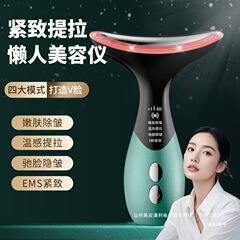 【充電式モデル】光波振動マッサージ美容器 フェイシャルリフティング導入 引き締め微電流温湿布美容器