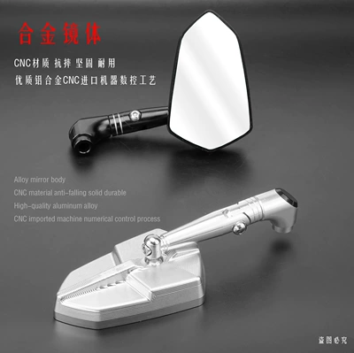 Mirror Cnc Aluminum Alloy Flat | Motorcycle rearview mirror