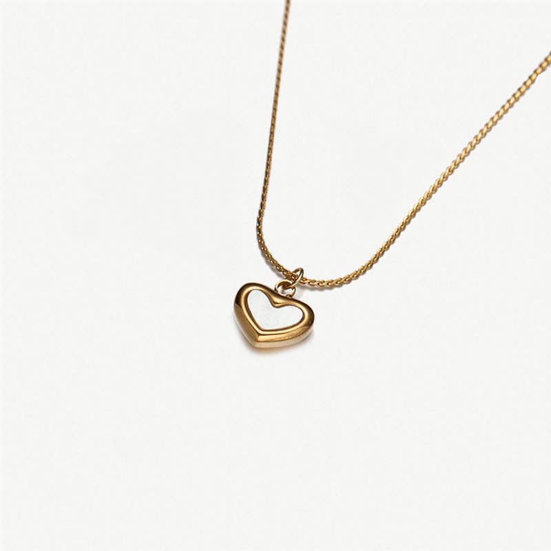 TENA Europa y los Estados Unidos original nicho de diseño amor conchas de arroz cuentas puro collar de acero inoxidable conjunto de collares