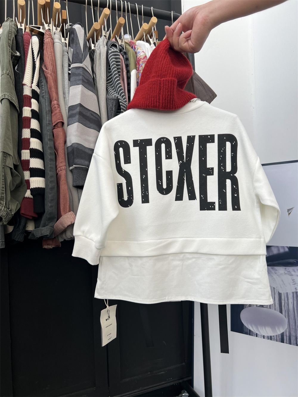 American hip-hop style autumn boys' letter  two-piece spliced shirt hoodie children's hooligan handsome street dance_voghion.com