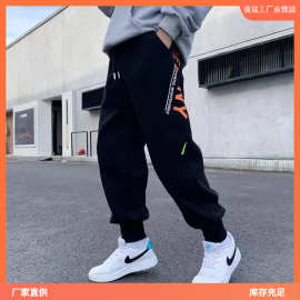 男童运动裤秋冬新款中大童卫裤儿童薄款休闲2025裤子加绒长裤潮流