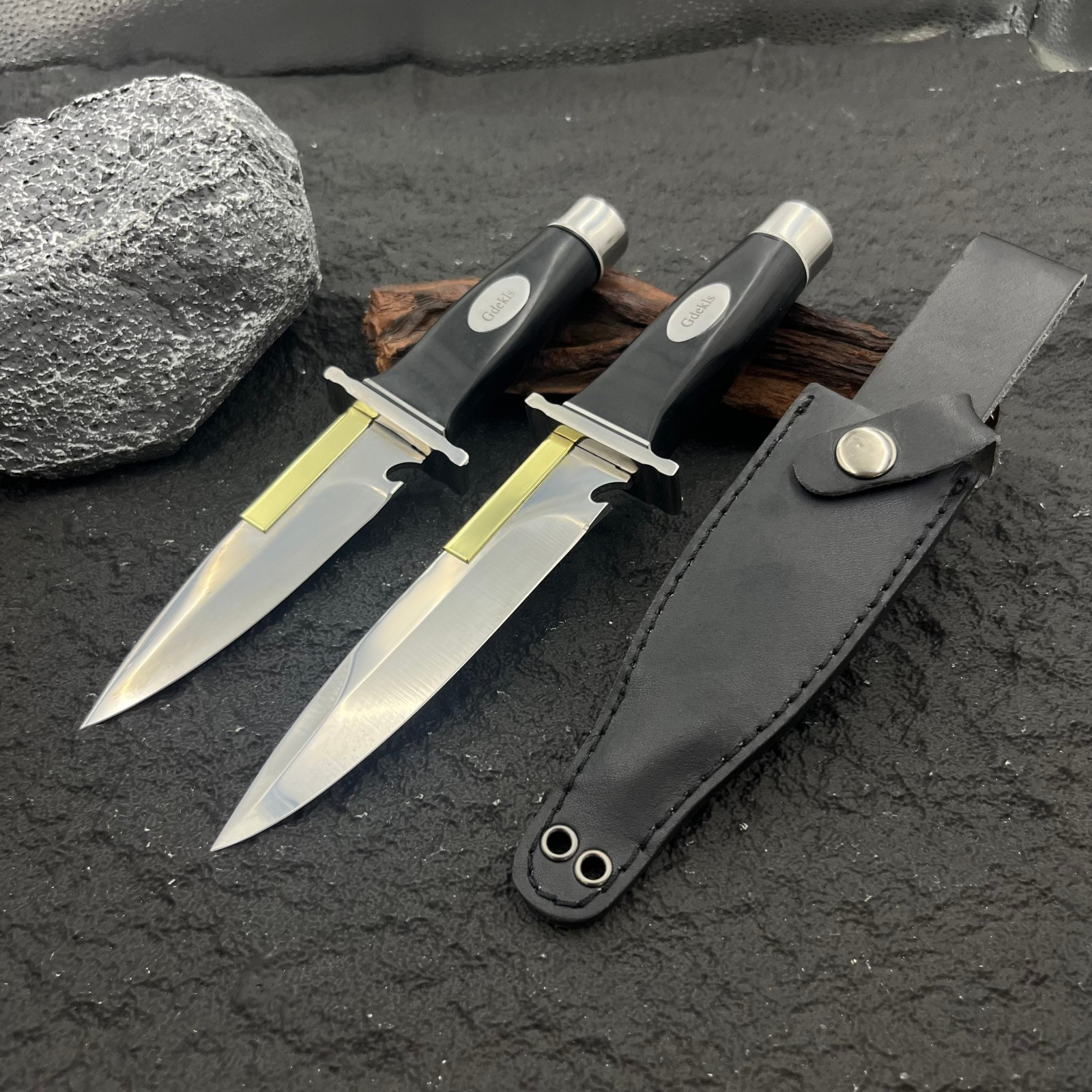 高硬度户外多功能直刀牙签荒野随身刀具锋利露营求生多用刀登山刀