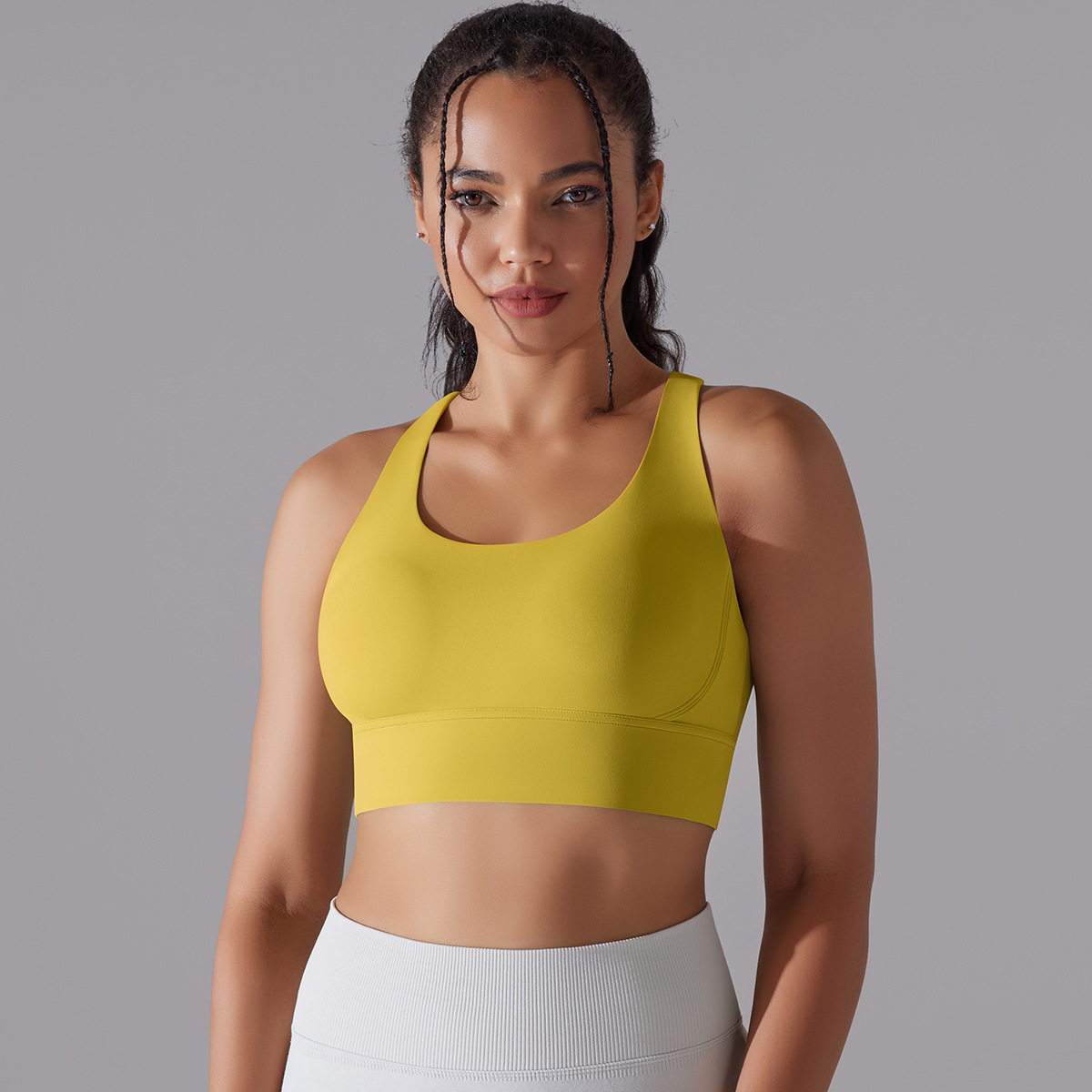 127g Weight Sleeveless Sleeve Length Nylon, Spandex Fabric Type Short Top Length Halter Crisscross Tank Tops Type Fitness, Yoga Occasion U Neck Neckline Solid Color Pattern Sports Style Sports Solid Color Nylon Spandex U Neck Active Tops Halter Crisscross Tank 117