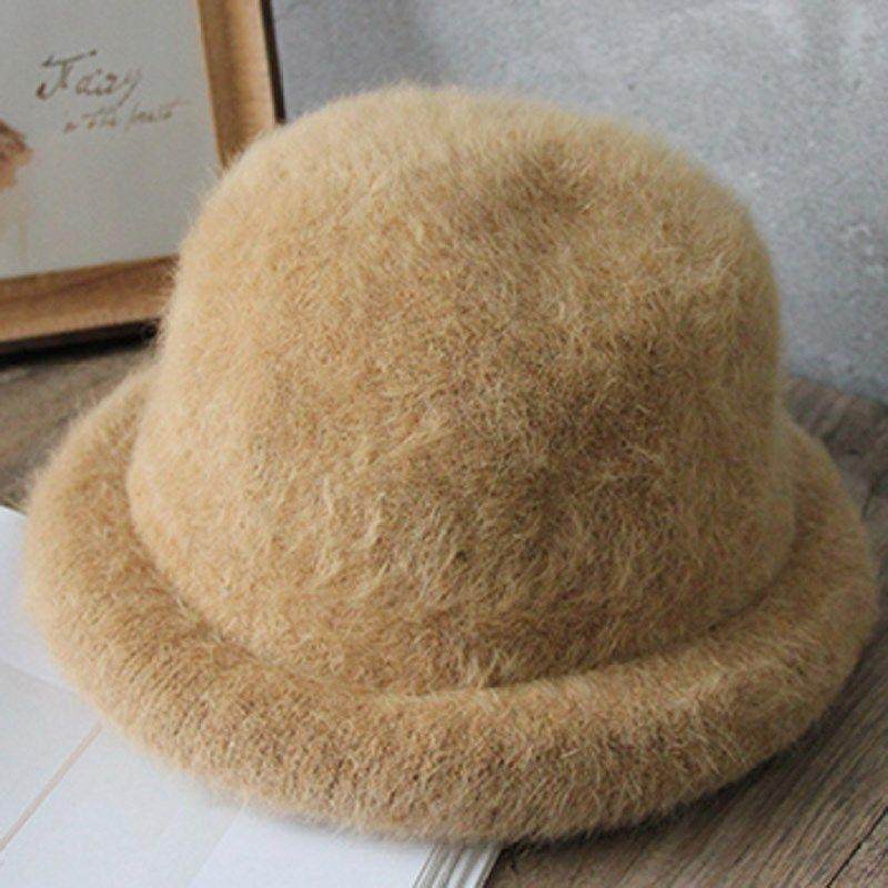 Fisherman's hat fluffy basin hat in winter