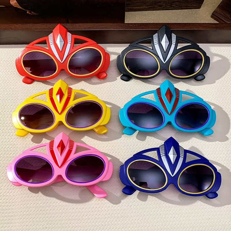 新款时尚韩版儿童太阳镜可爱卡通奥特曼眼镜厂家批发造型眼镜