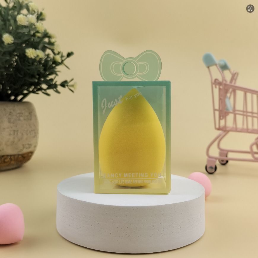 Cosméticos de belleza UV impresa arco colgante mascota caja de almacenamiento transparente polvo de maquillaje huevo mascota caja de almacenamiento transparente