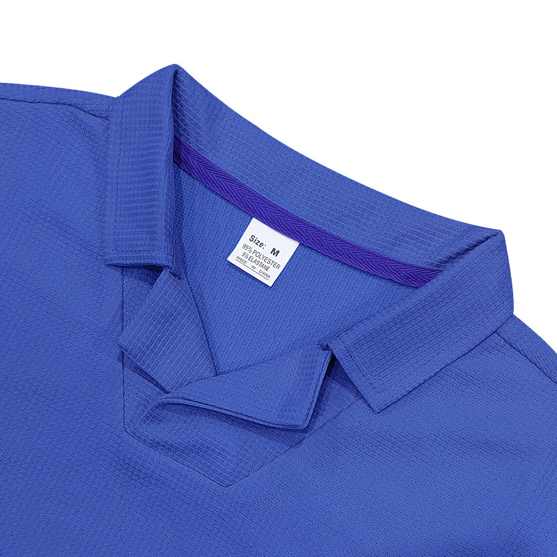 Men's American Style Relaxed Fit Summer Waffle Knit Polo Shirt And Shorts Set, Casual Breathable Two-Piece Outfit_viptrois.com