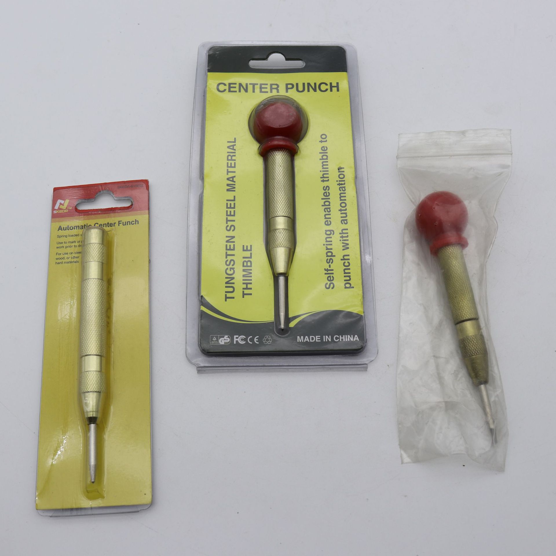 跨境全自动中心冲 定位器 应急破窗 金属定位打点器 黄铜弹簧式中