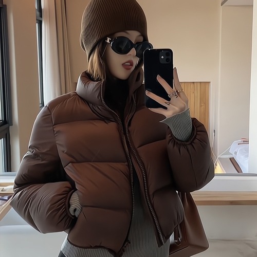 Women's Short Winter Down Padded Coat 2024 New Thick Snuggly Bread Coat Western European Ins Down Jacket Outerwear