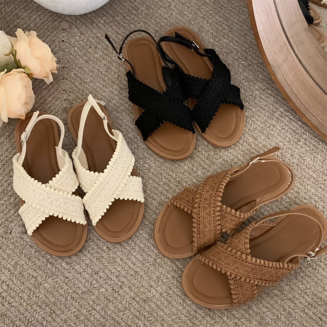 One Word Slippers Women Wear Flat Bottom In Summer This Year The New Fairy Style French Soft Beautiful Sandals Are Popular_voghion.com