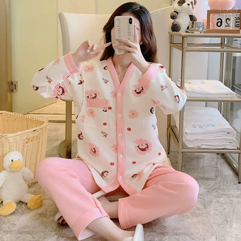 [Специальная очистка кода] Осенняя и зимняя одежда для родов утолщена теплый хлопок