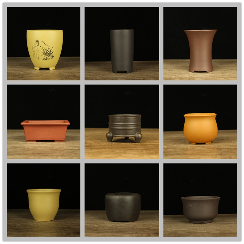 Yixing Zisha Цветочный горшок ручной работы суккуленты миниатюрные дышащие и грубые глиняные горшки бонсай с отверстиями аира