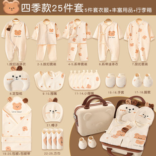 Baby Clothes Gift Box, High-End Suit Gift, Spring and Summer Newborn Supplies, Autumn and Winter Baby Gifts for Men and Women, 100-Day Full Moon Gift
