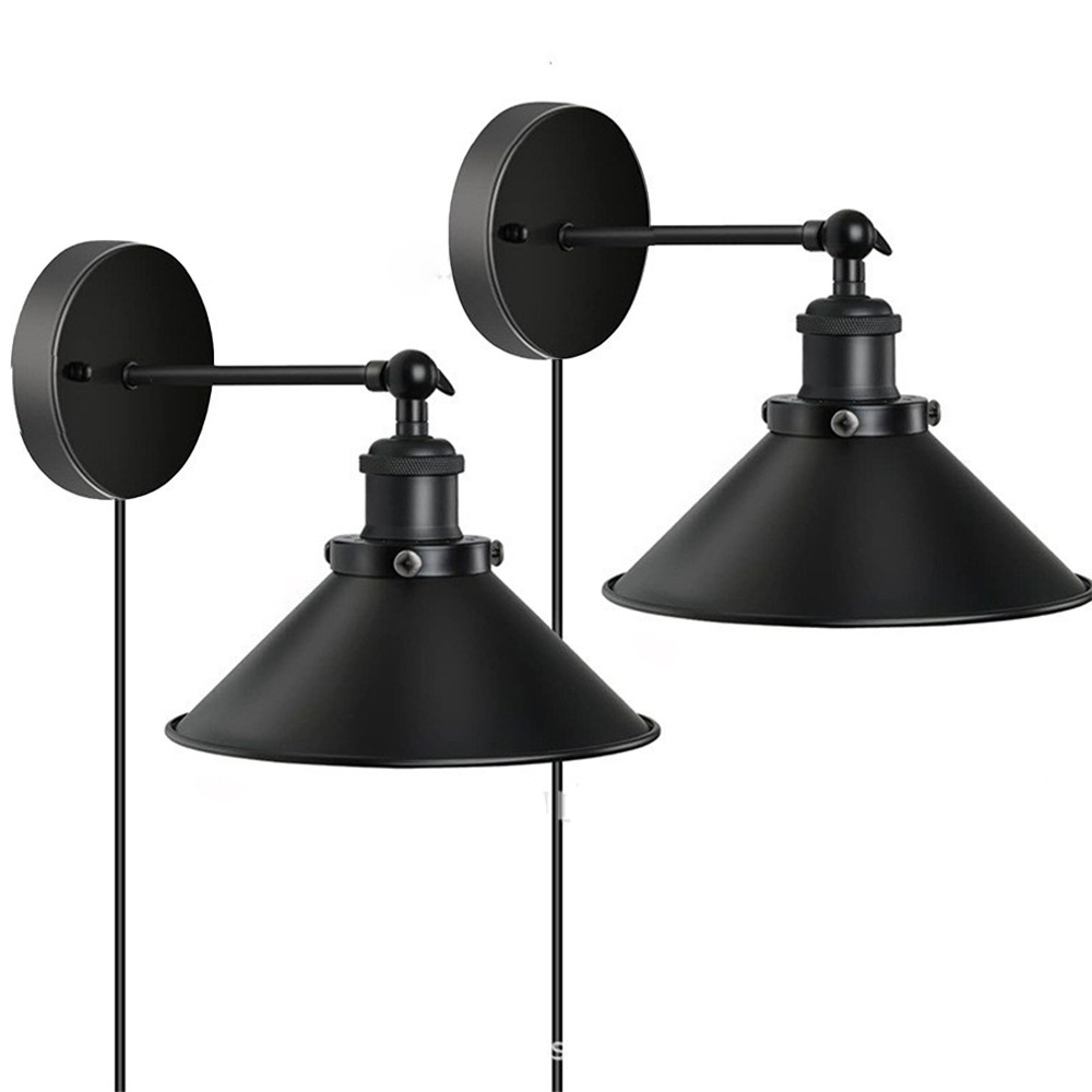 Cableless recarga lámpara de pared comercio electrónico transfronterizo forjado retro lámpara de lámpara interruptor enchufe lámpara de dormitorio led estilo retro