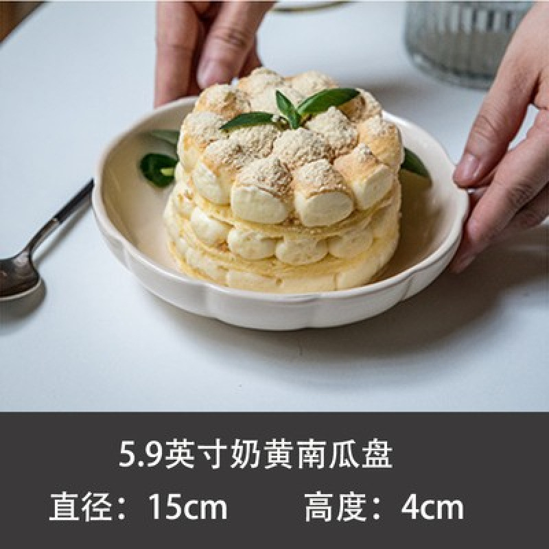 セラミック卸売ディナープレート朝食プレートセラミックウォームウッドハートフォトポーズスタイルホームクリームカラーディッシュプレート|undefined