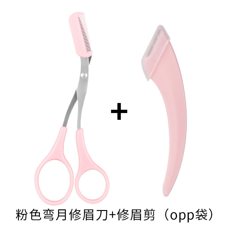 Cuchillo de cejas de tres piezas, cuchillo de cejas de corte de cejas de seguridad, cuchillo de cejas de corte de cejas macro, cuchillo de acero inoxidable