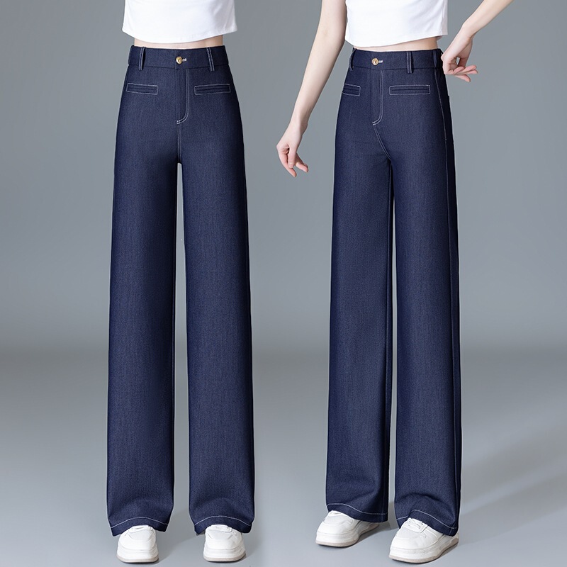 2026 Spring/Summer New Tencel Denim Wide-Leg Pants for Women, High-Waisted, Loose-Fit, Thin Ice Silk Narrow Straight-Leg Pants 2026 Spring/Summer New Tencel Denim Wide-Leg Pants for Women, High-Waisted, Loose-Fit, Thin Ice Silk Narrow Straight-Leg Pants