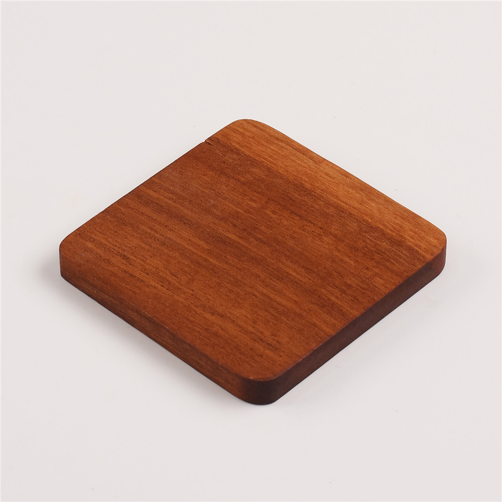 Creativo posavasos de madera maciza logo palabra grabada bandeja de té de madera bandeja de té bandeja de té bandeja de té bandeja de té bandeja de té de madera almohadilla de aislamiento térmico de estilo japonés