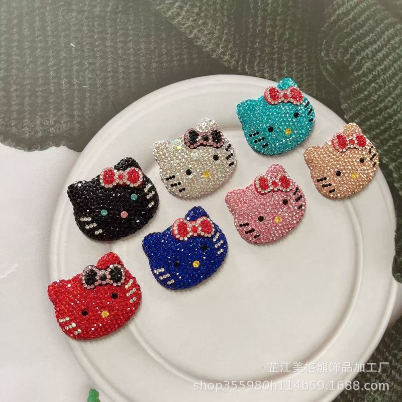 镶钻KT猫猫头饰品配件可爱kt猫|undefined