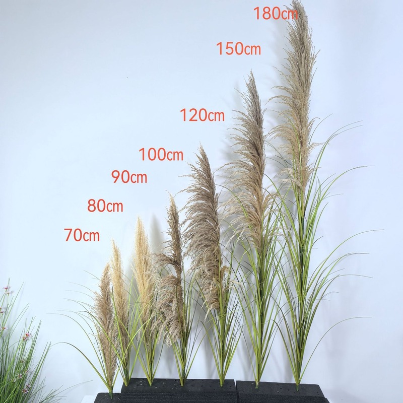 玄硕仿真芦苇干花假花北欧风客厅玄关插花橱窗隔断装饰绿植造|undefined