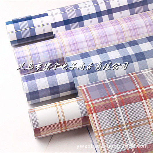 母亲节格子田园小清新少女系收纳盒礼品礼物包装纸手工纸花纸