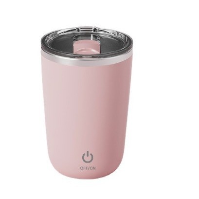 Taza automática de mezcla magnética recargable, acero inoxidable
