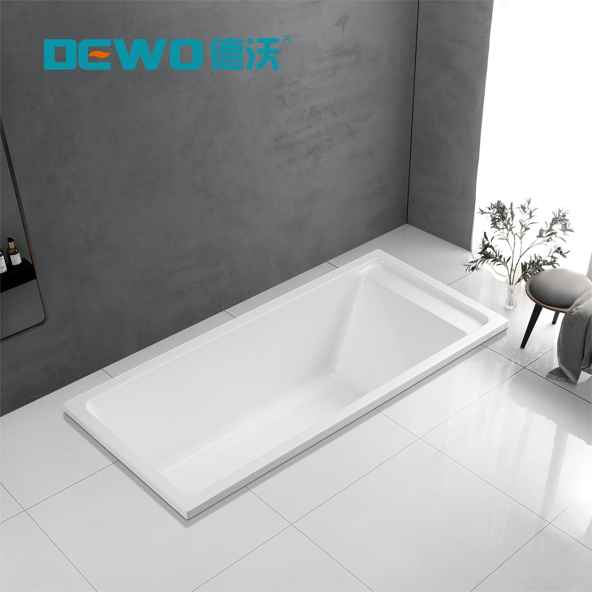 Devo bathroom factory engineering modern minimalist acrylic embedded multi-size adult integrated bathtub