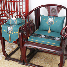 新中式客厅圈椅防水坐垫红木太师椅茶桌桌椅垫餐桌椅可