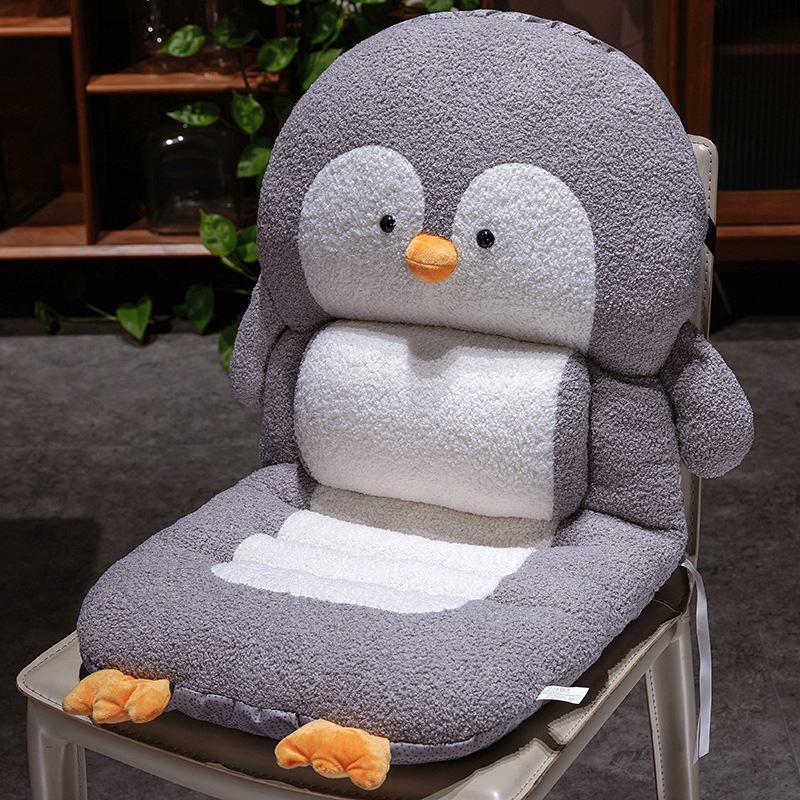 Cojín de pingüino de oficina para estar sentado cojín de cintura asiento trasero en un cojín de trasero grueso calentamiento invierno