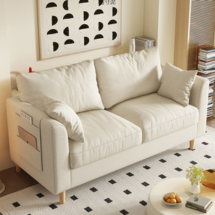 Sofa Living Room Rental Room Simple Modern Fabric Bedroom Internet Celebrity Simple Double Three Person Small Apartment Sofa Wholesale