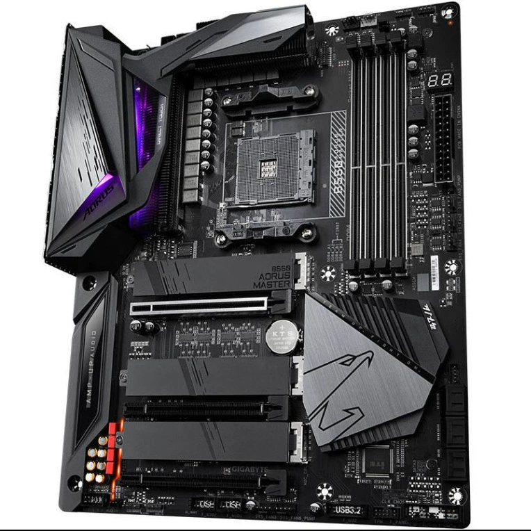 Материнская плата для ПК Gigabyte GIGABYTE B550 AORUS MASTER DDR4 AM4, совместимая с процессорами