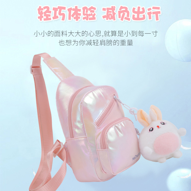 新款女孩斜挎包休闲胸包小学生ins潮百搭挎包单肩包韩版简约肩包