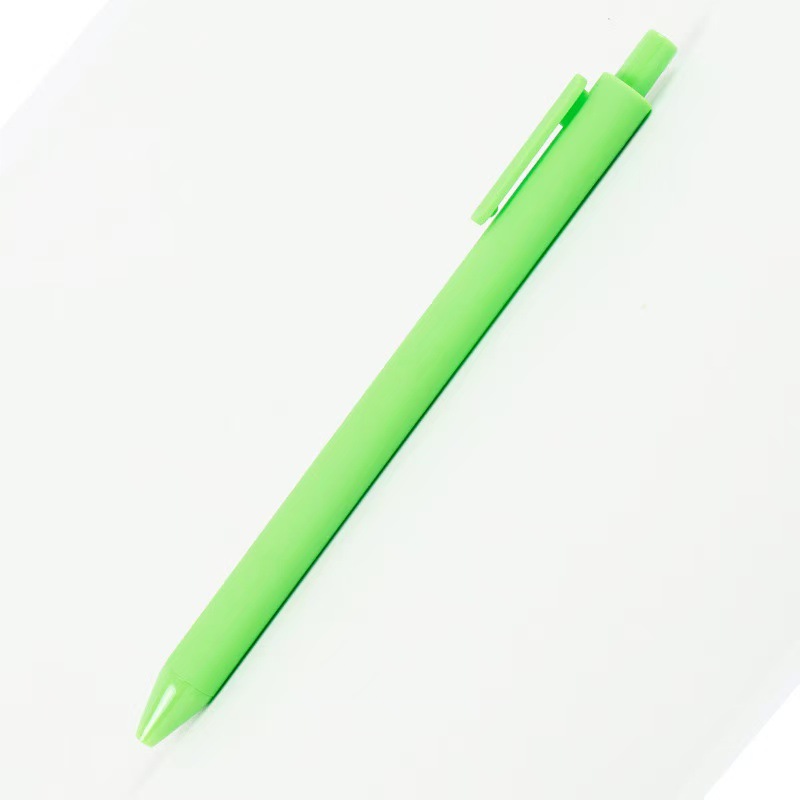 Fabricantes al por mayor Macarons color simple tipo de prensa logotipo imprimible plástico pegamento en aerosol bolígrafo bolígrafo de gel