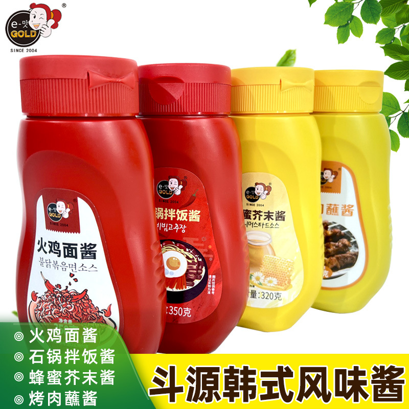 斗源韩式拌面酱火鸡面酱石锅拌饭酱蜂蜜芥末酱炸酱面酱韩国下饭酱