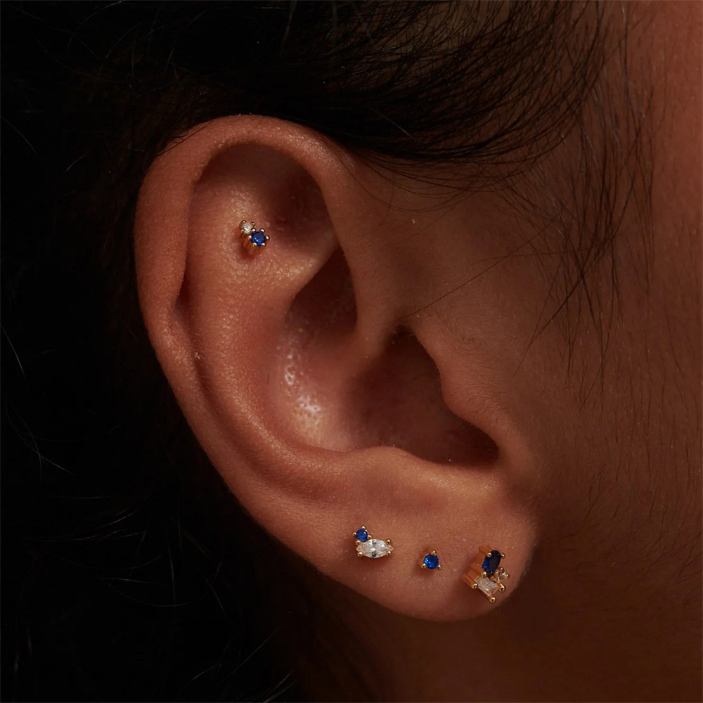1g Weight 925 Sterling Silver Ear Needle Material Ear Studs Classification 4 Pieces Set Quantity Daily, Date Occasion 925 Sterling Silver Material Geometric Pattern Women's Gender Plating Design Simple Style, Classic Style Style 4 Pieces Set 925 Sterling Silver Geometric Ear Studs 6