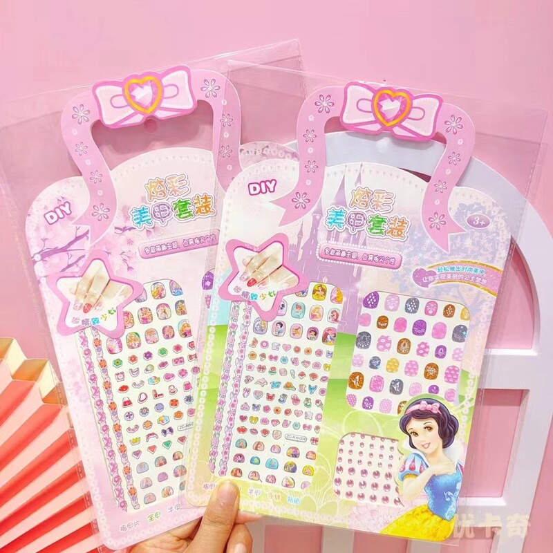 New Children's Colorful Nail Stickers Nail Stickers Set Cartoon Acrylic Diamond Girl Nail Stickers Beauty Mole