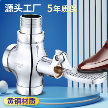 铜体冲水阀脚踏式蹲便器 脚踏阀 大便冲洗阀厕所便池脚踩延时阀