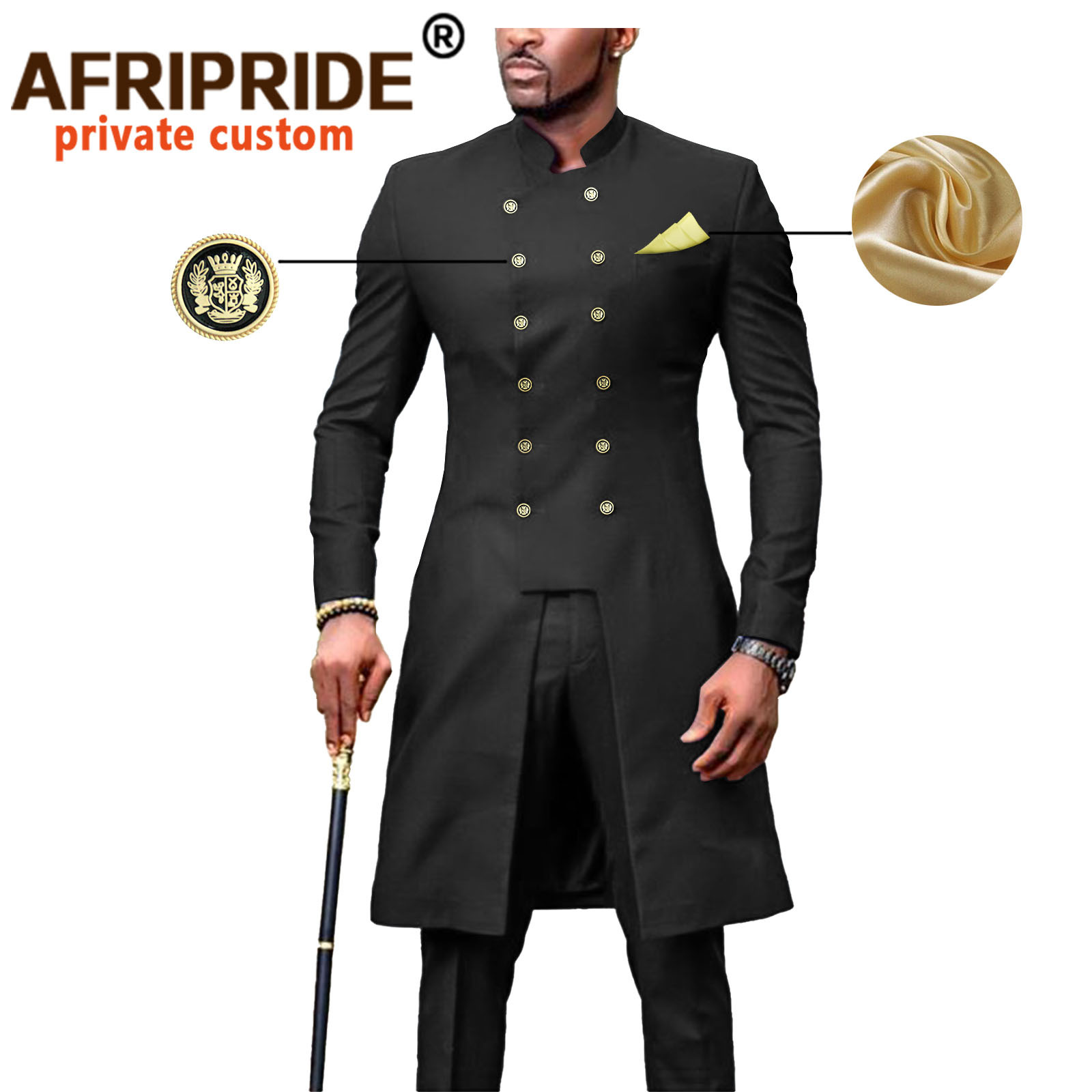 One drop shipping African men's slim l t...