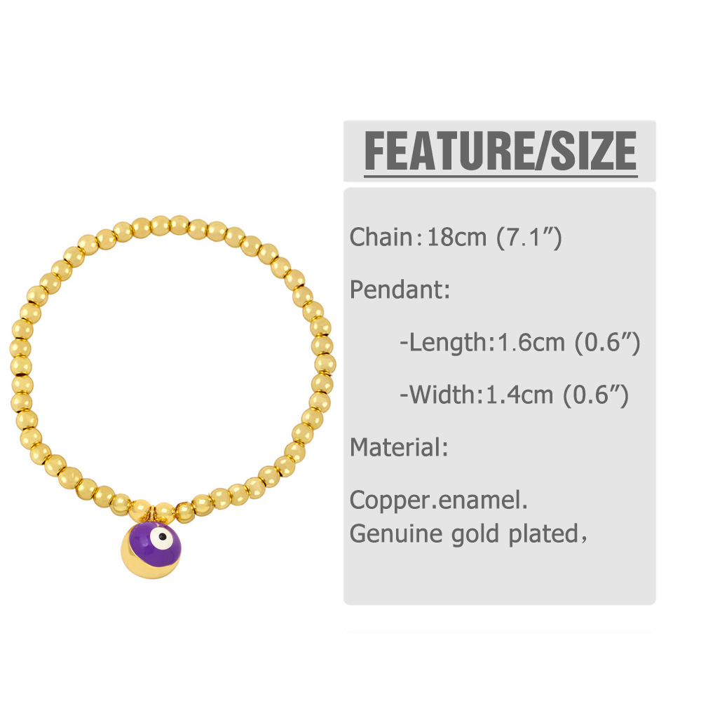 Fashion Devilu0027S Eye Copper Plating Bracelets 1 Piece