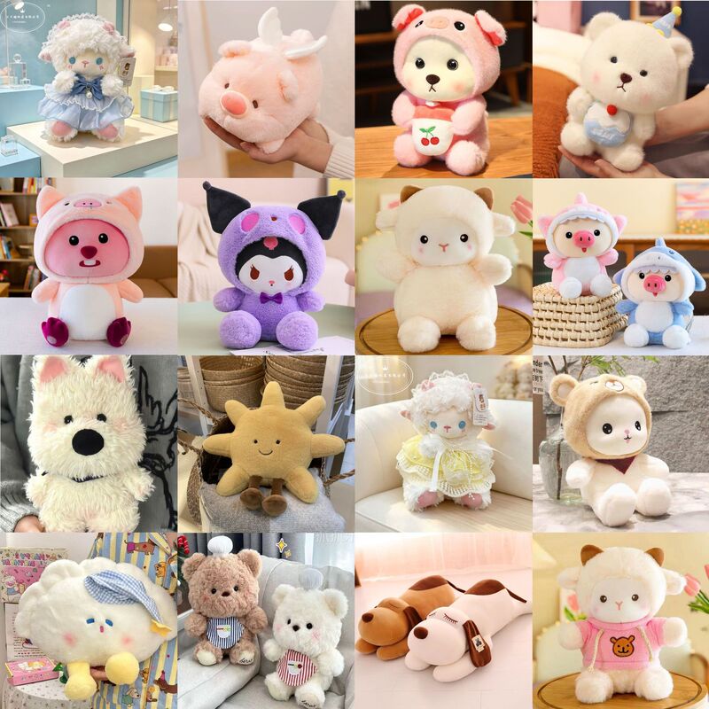 Bestseller 8inch Mall Claw Machine Doll Teddy Bear Plush Toy Wedding Favor Birthday Gift Wholesale