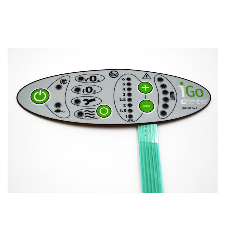 折弯型 医疗 水晶滴塑 平键 硅胶 薄膜开关 薄膜面板 LED薄膜开关