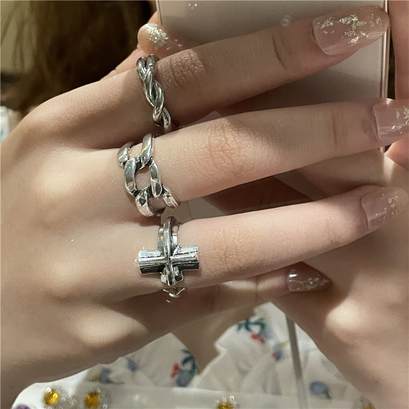 Wholesale Jewelry Simple Cross Winding Opening Ring Nihaojewelry display picture 1