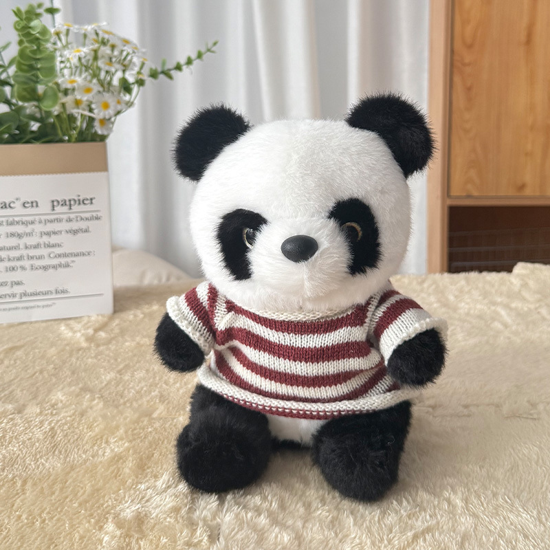 Muñeca panda muñeca muñeca de peluche muñeca de ropa muñeca Sichuan regalo de cumpleaños impresa logotipo