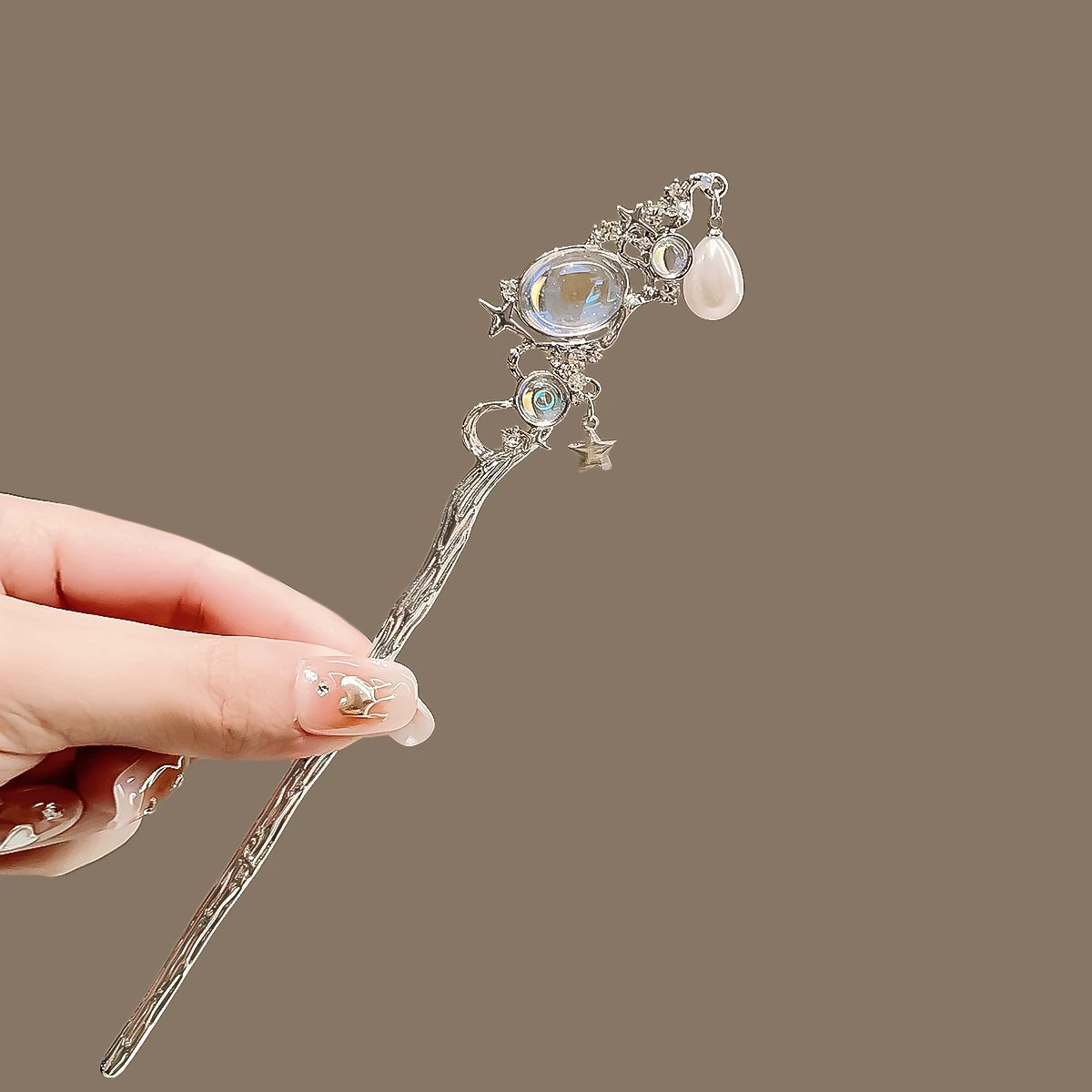 Китайская заколка HanfuHairgrip, цветы и кисточки, аксессуар для волос, 22 см, легкий